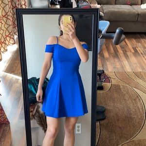 Blue shirt dress